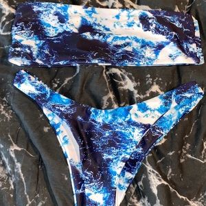 zaful never worn bandeau bathing suit